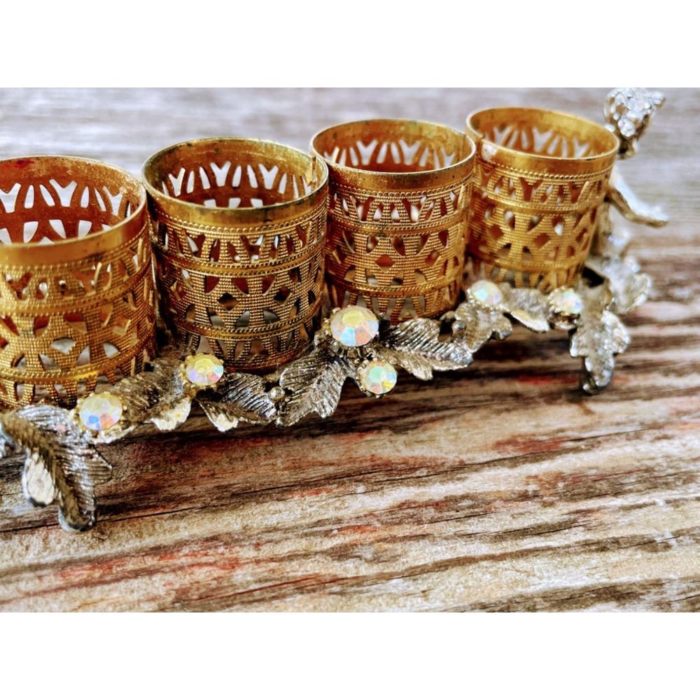 Vintage Cherub Lipstick Holder With Rhinestones - Picture 4 of 12